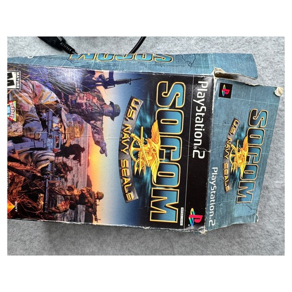 SOCOM U.S. Navy SEALs PlayStation 2 PS2 Game Complete CIB Headset Damaged - Picture 6 of 7